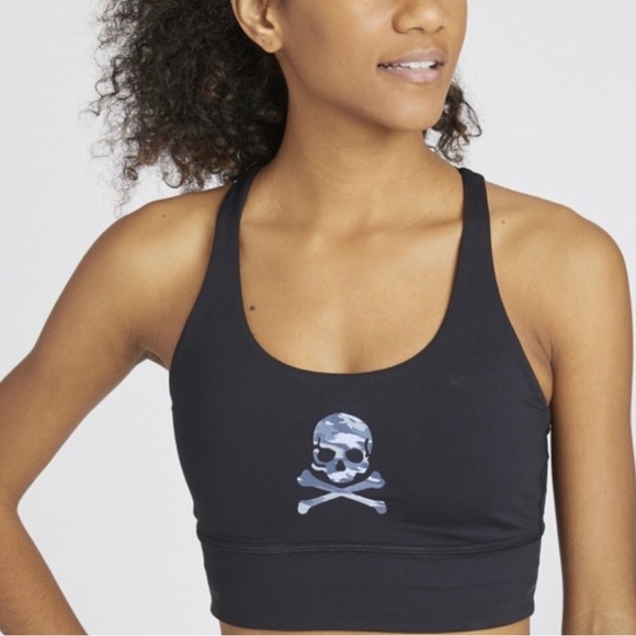 lululemon athletica Other - lululemon athletica Black Sports Bra with Camouflage Skull